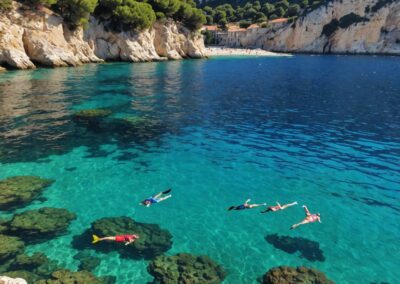 snorkeling in the coves of cassis france